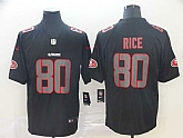 Nike 49ers 80 Jerry Rice Black Impact Rush Limited Jersey,baseball caps,new era cap wholesale,wholesale hats
